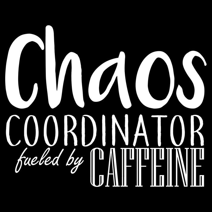 Chaos Coordinator Fueled By Caffeine Cropped Pullover Crew
