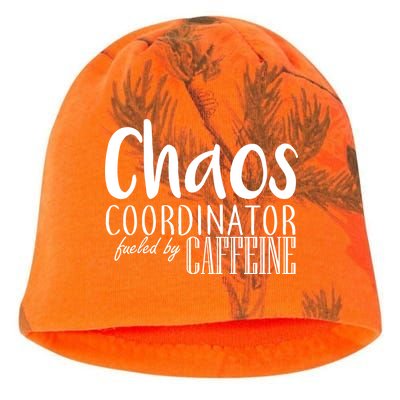 Chaos Coordinator Fueled By Caffeine Kati - Camo Knit Beanie