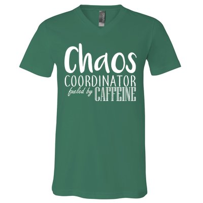 Chaos Coordinator Fueled By Caffeine V-Neck T-Shirt