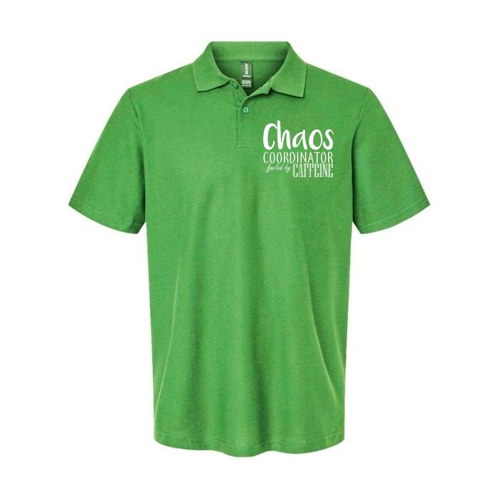 Chaos Coordinator Fueled By Caffeine Softstyle Adult Sport Polo