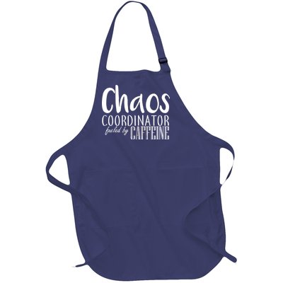 Chaos Coordinator Fueled By Caffeine Full-Length Apron With Pockets