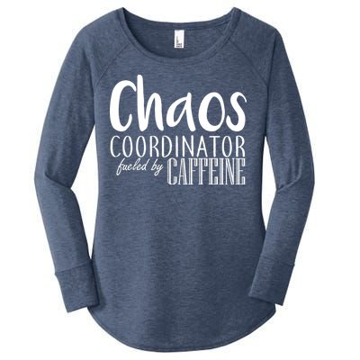 Chaos Coordinator Fueled By Caffeine Women's Perfect Tri Tunic Long Sleeve Shirt