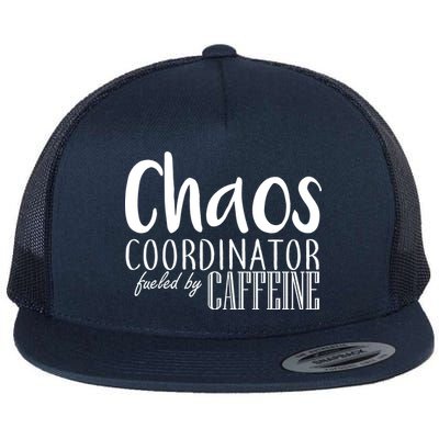 Chaos Coordinator Fueled By Caffeine Flat Bill Trucker Hat