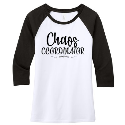 Chaos Coordinator Logo Women's Tri-Blend 3/4-Sleeve Raglan Shirt