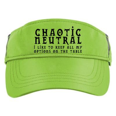 Chaotic Neutral Alignment Adult Drive Performance Visor