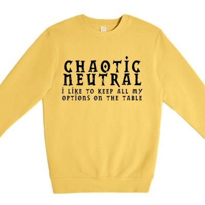 Chaotic Neutral Alignment Premium Crewneck Sweatshirt