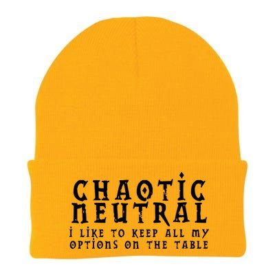 Chaotic Neutral Alignment Knit Cap Winter Beanie