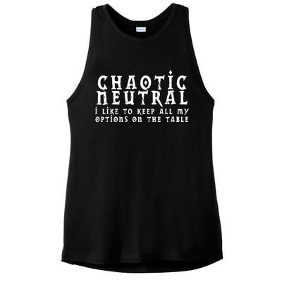 Chaotic Neutral Alignment Ladies PosiCharge Tri-Blend Wicking Tank