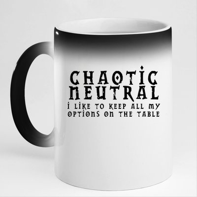 Chaotic Neutral Alignment 11oz Black Color Changing Mug