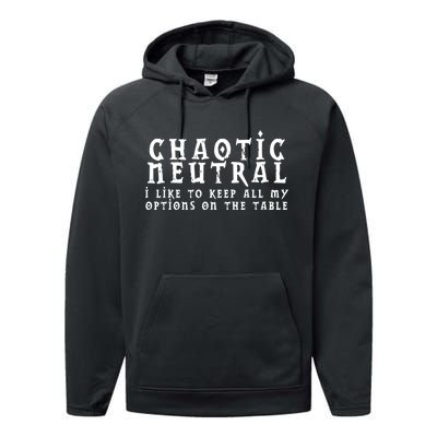 Chaotic Neutral Alignment Performance Fleece Hoodie