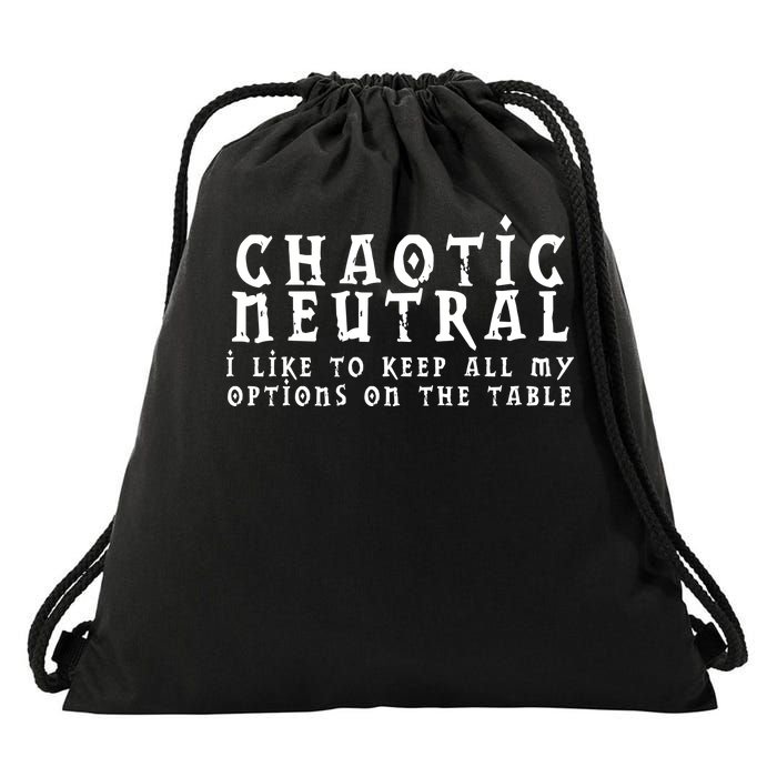 Chaotic Neutral Alignment Drawstring Bag