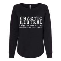 Chaotic Neutral Alignment Womens California Wash Sweatshirt