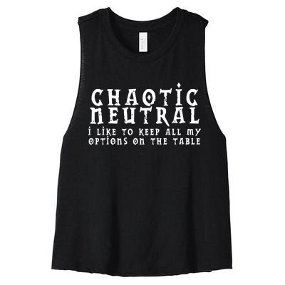 Chaotic Neutral Alignment Women's Racerback Cropped Tank