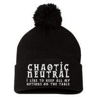 Chaotic Neutral Alignment Pom Pom 12in Knit Beanie