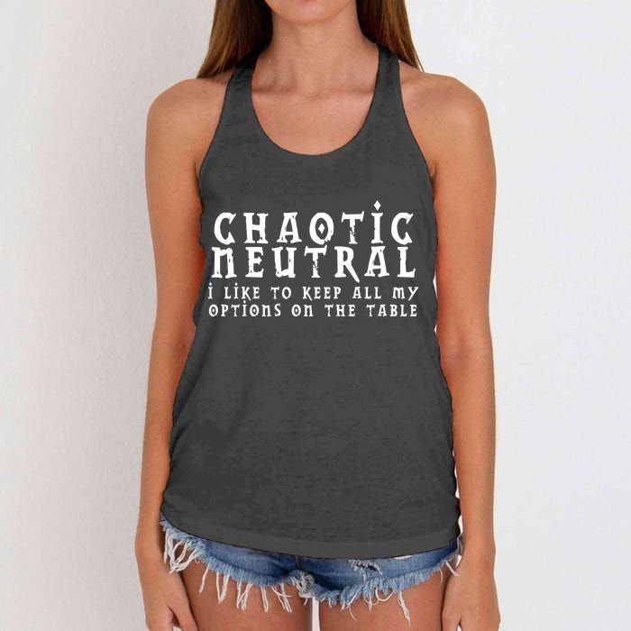 Chaotic Neutral Alignment Women's Knotted Racerback Tank