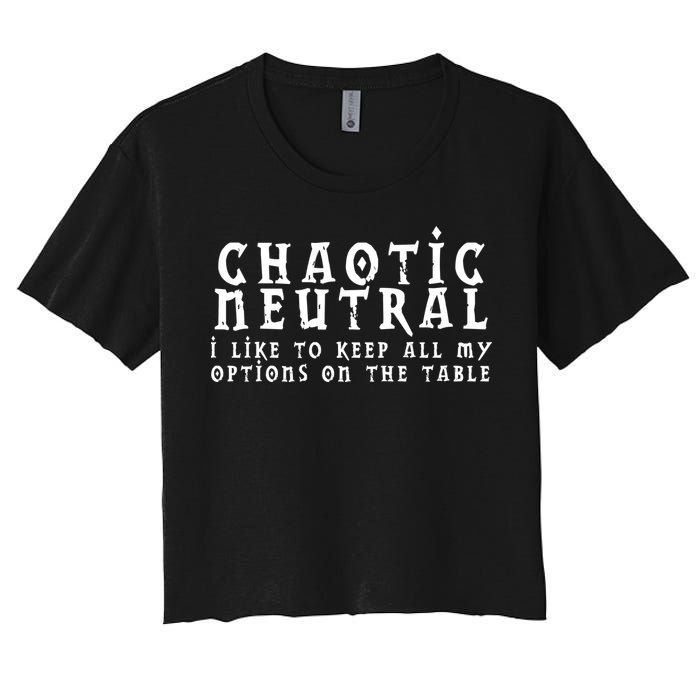 Chaotic Neutral Alignment Women's Crop Top Tee