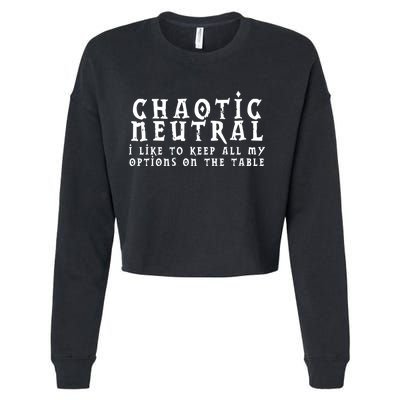 Chaotic Neutral Alignment Cropped Pullover Crew