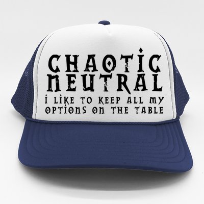 Chaotic Neutral Alignment Trucker Hat