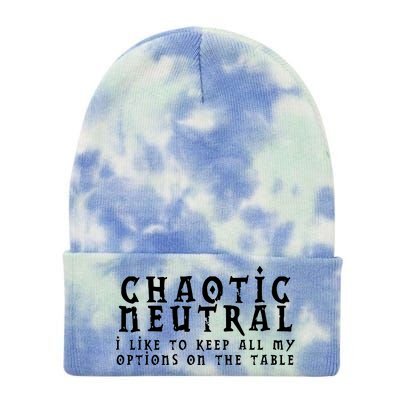 Chaotic Neutral Alignment Tie Dye 12in Knit Beanie