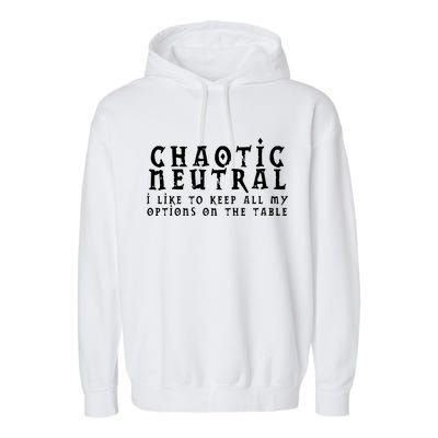 Chaotic Neutral Alignment Garment-Dyed Fleece Hoodie