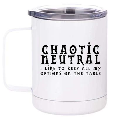 Chaotic Neutral Alignment 12 oz Stainless Steel Tumbler Cup