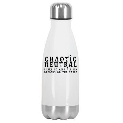 Chaotic Neutral Alignment Stainless Steel Insulated Water Bottle