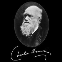 Charles Darwin Portrait Signature Evolution Atheist Science 7-Panel Snapback Hat