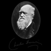 Charles Darwin Portrait Signature Evolution Atheist Science 16oz Travel Tumbler