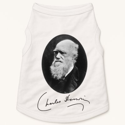Charles Darwin Portrait Signature Evolution Atheist Science Doggie Tank