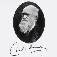 Charles Darwin Portrait Signature Evolution Atheist Science Full-Length Apron With Pockets