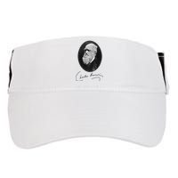 Charles Darwin Portrait Signature Evolution Atheist Science Adult Drive Performance Visor