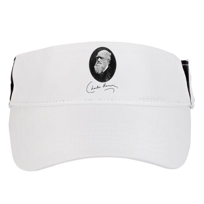 Charles Darwin Portrait Signature Evolution Atheist Science Adult Drive Performance Visor