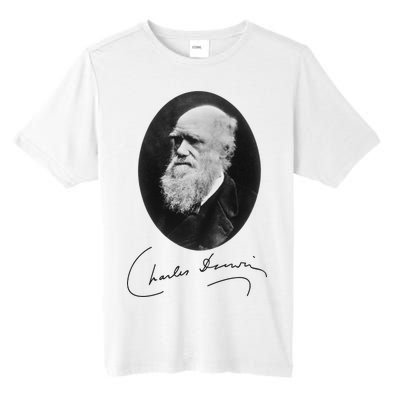 Charles Darwin Portrait Signature Evolution Atheist Science Tall Fusion ChromaSoft Performance T-Shirt