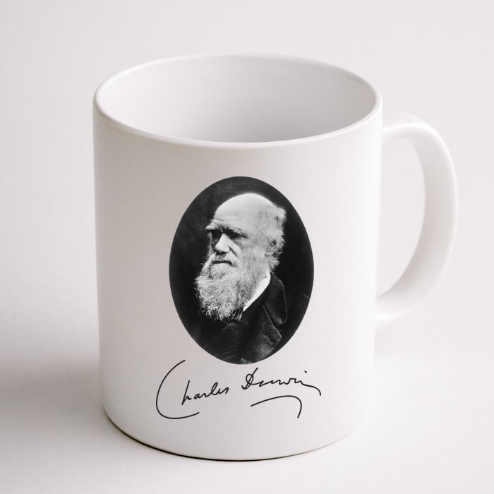 Charles Darwin Portrait Signature Evolution Atheist Science Mug
