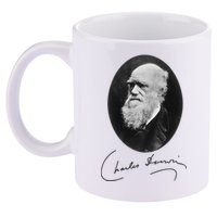 Charles Darwin Portrait Signature Evolution Atheist Science 11oz C Handle Ceramic Mug