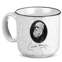Charles Darwin Portrait Signature Evolution Atheist Science 15oz Campfire Ceramic Mug