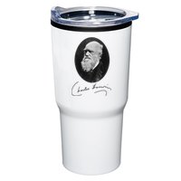 Charles Darwin Portrait Signature Evolution Atheist Science Tumbler