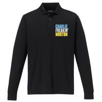 Charlie Freakin' Morton Tampa Bay baseball Performance Long Sleeve Polo