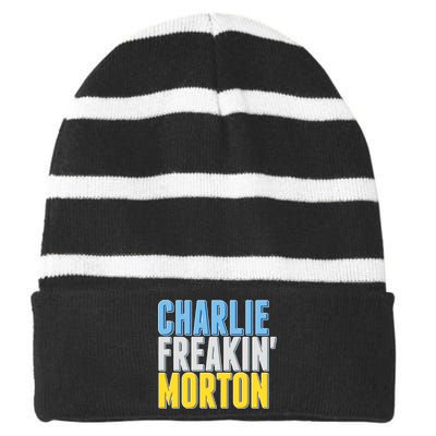 Charlie Freakin' Morton Tampa Bay baseball Striped Beanie with Solid Band