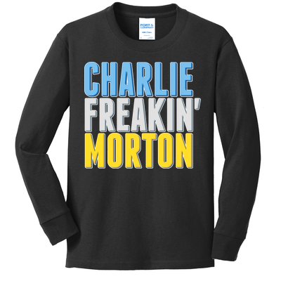 Charlie Freakin' Morton Tampa Bay baseball Kids Long Sleeve Shirt