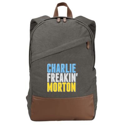 Charlie Freakin' Morton Tampa Bay baseball Cotton Canvas Backpack
