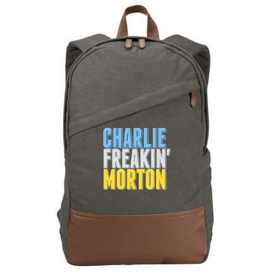 Charlie Freakin' Morton Tampa Bay baseball Cotton Canvas Backpack