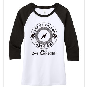 Camp Half Blood Women's Tri-Blend 3/4-Sleeve Raglan Shirt