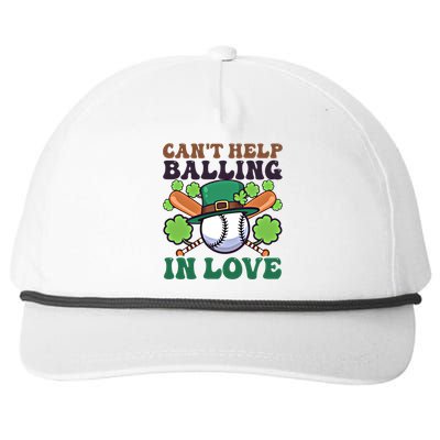 CanT Help Balling In Love Design St Patricks Baseball Cool Gift Snapback Five-Panel Rope Hat