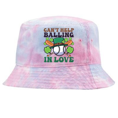 CanT Help Balling In Love Design St Patricks Baseball Cool Gift Tie-Dyed Bucket Hat