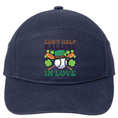 CanT Help Balling In Love Design St Patricks Baseball Cool Gift 7-Panel Snapback Hat