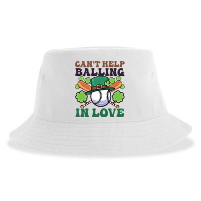 CanT Help Balling In Love Design St Patricks Baseball Cool Gift Sustainable Bucket Hat