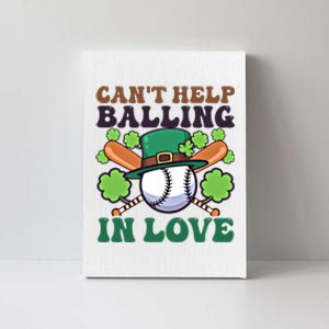 CanT Help Balling In Love Design St Patricks Baseball Cool Gift Canvas