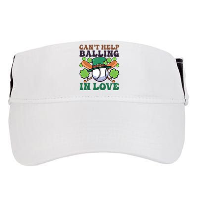 CanT Help Balling In Love Design St Patricks Baseball Cool Gift Adult Drive Performance Visor