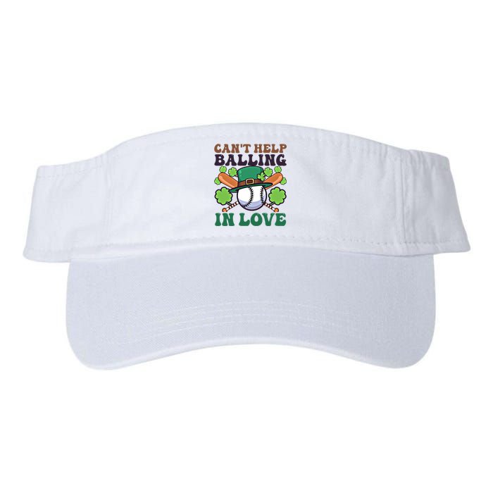 CanT Help Balling In Love Design St Patricks Baseball Cool Gift Valucap Bio-Washed Visor